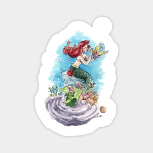 Ariel and Flounder Magnet