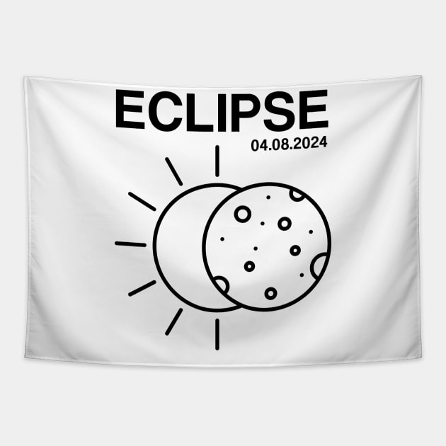 2024 Solar Eclipse 2024 04.08.24 Eclipse Mens Womens Kids Tapestry by DesignergiftsCie