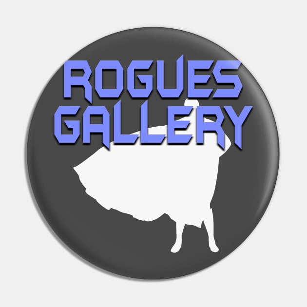 ROGUES GALLERY Male (White Silhouette) Pin by Zombie Squad Clothing