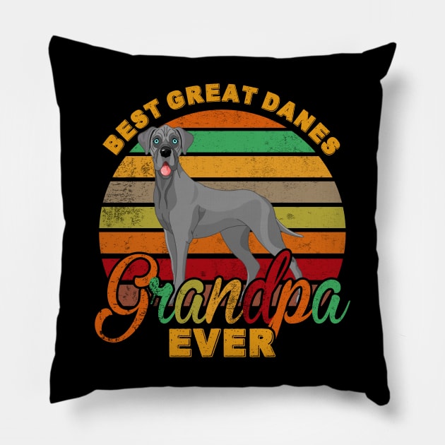 Best Great Danes Grandpa Ever Pillow by franzaled