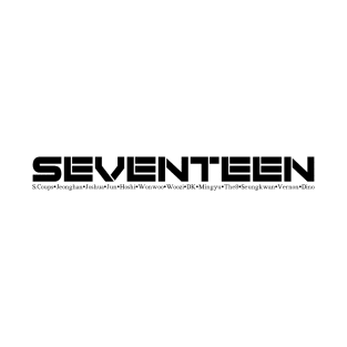 Seventeen Kpop Merch Minimalist Aesthetic Design T-Shirt