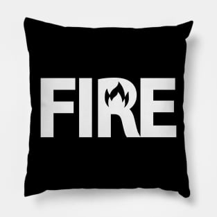 Fire artistic typography design Pillow