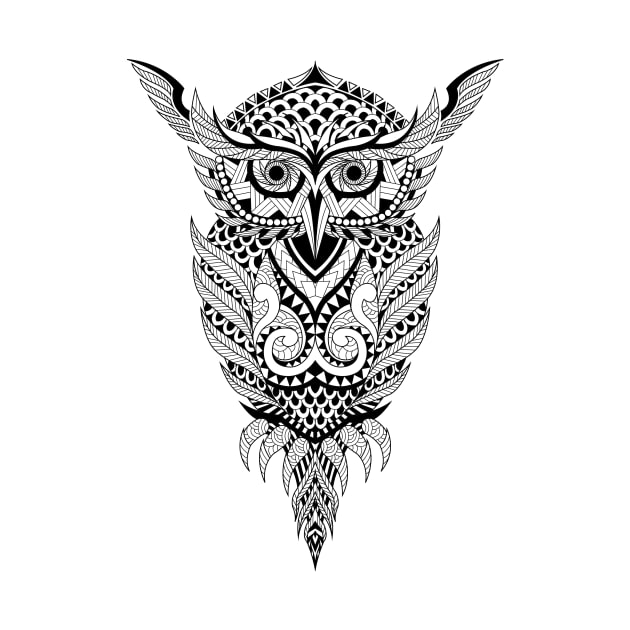 Geometrical owl Sowl Classic Mandala by MacYounes