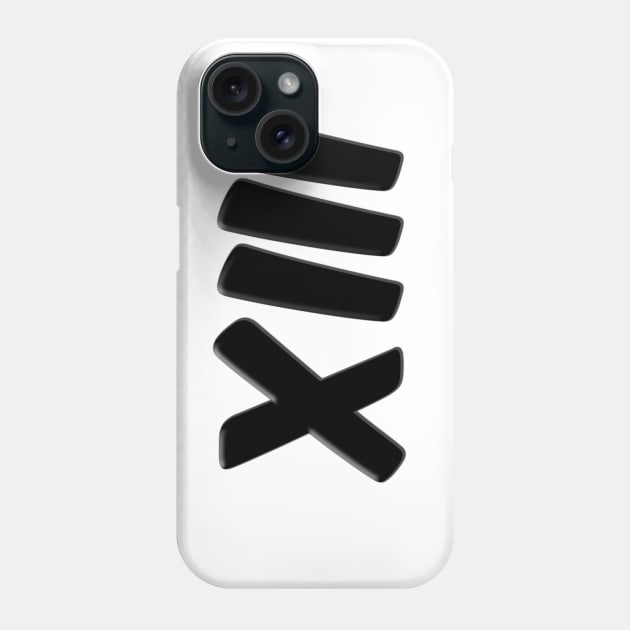 BLACK XIII LOGO Phone Case by J. Augustus