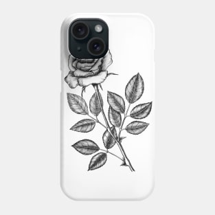 Rose drawing 2 Phone Case