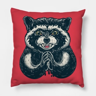 Evil Raccoon Pillow