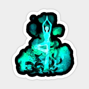 yoga turquoise inv Magnet