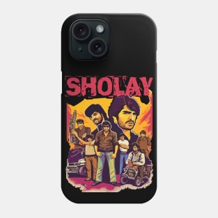 Sholay Iconic Bollywood Movie Poster Phone Case