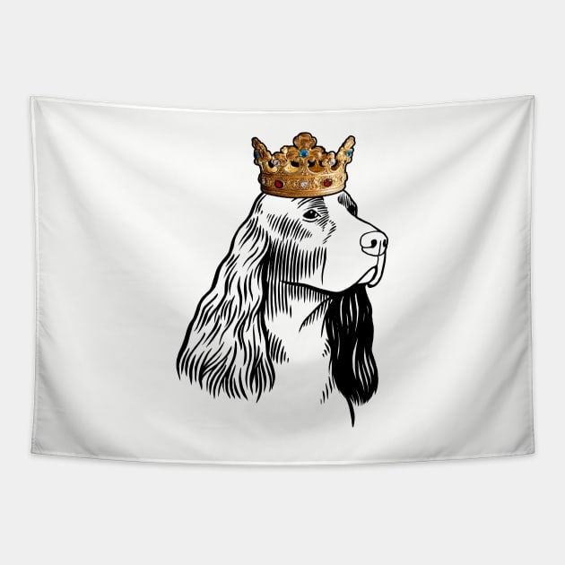 English Springer Spaniel Dog King Queen Wearing Crown Tapestry by millersye