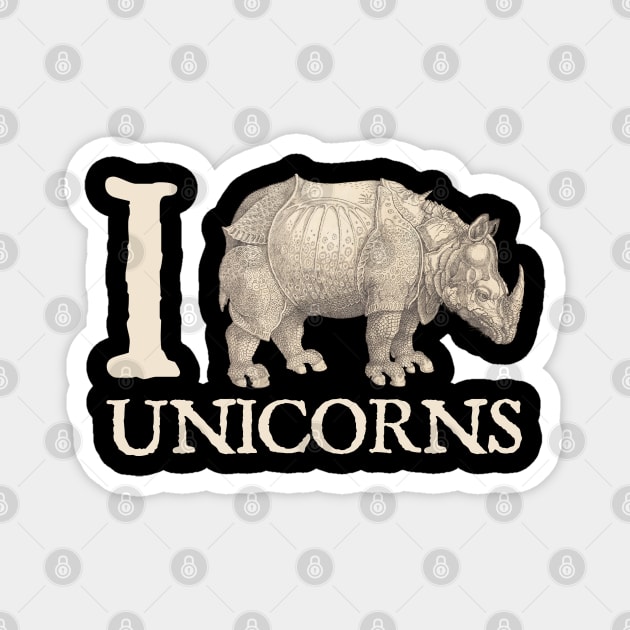 I (Rhino) UNICORNS Magnet by Lemon Creek Press