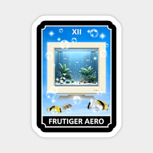 Frutiger Aero Aesthetic Tech Computer Aquarium Tarot Card Magnet