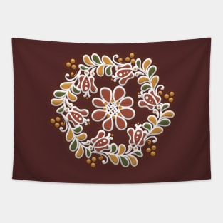 Hungarian Laurel Floral wreath Tapestry