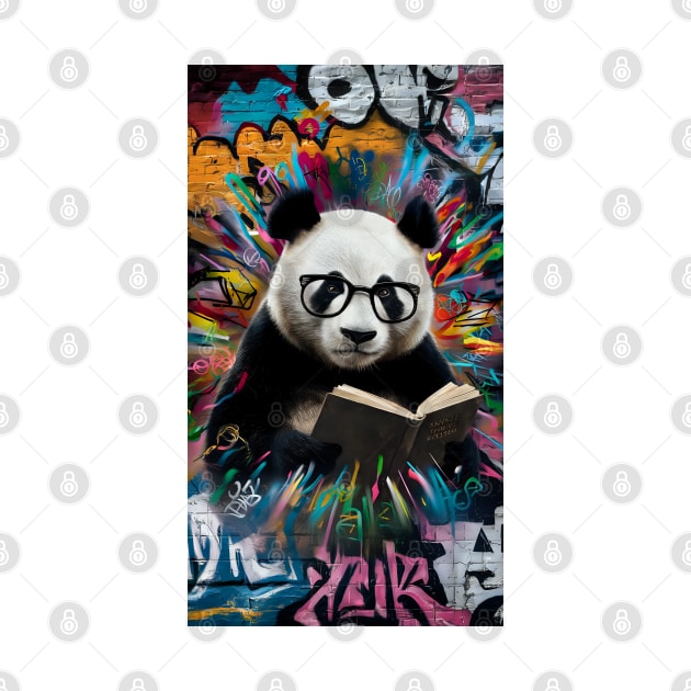 Book lover panda by Spaceboyishere