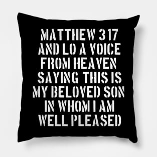 Matthew 3:17 King James Version (KJV) Bible Verse Typography Pillow