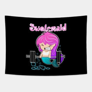 fitness girl, mermaid, gym girl, fitness Tapestry