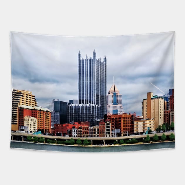 Pittsburgh PA Skyline Tapestry by SusanSavad