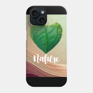 Love Nature No. 3: Green Valentine's Day on a Dark Background Phone Case