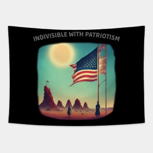 Indivisible with Patriotism Tapestry