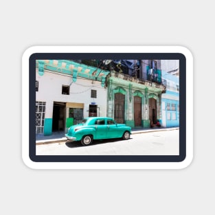 Green Car, Old Havana, Cuba Magnet