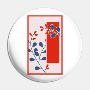 Bush Clover and Red Tanzaku Pin