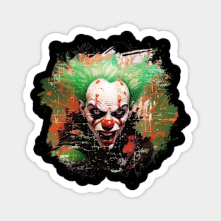 Scary Halloween Zombie Clown Magnet