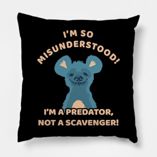 🌍 Predator, Not Scavenger, Misunderstood Hyena Pillow