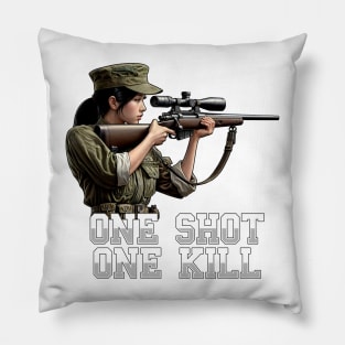 Sniper Girl Pillow