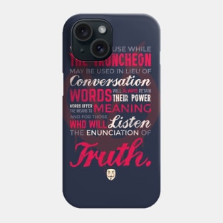 Enunciation of Truth // Comic, Anarchy, Revolution, Anonymous Phone Case