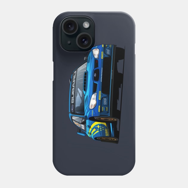 Subaru Impreza S12B WRC Phone Case by Mario Ramos Rally Art