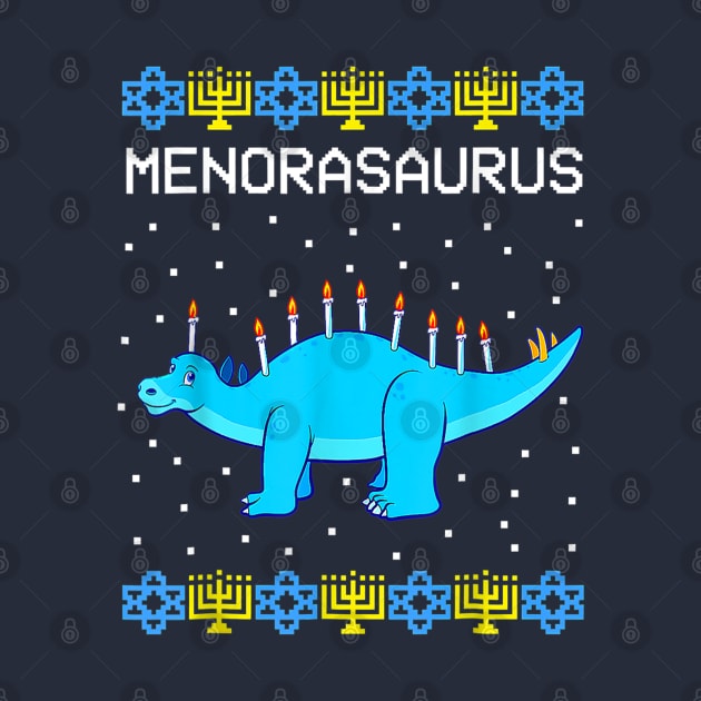 Menorasaurus Rex T Rex Dinosaur Hanukkah Gift for Boys by HBart