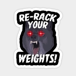 Funny Gym Wolf Re-Rack Weights Muscle Lift Magnet