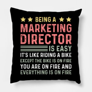 Funny Marketing Director Job Marketing and Sales Director Pillow