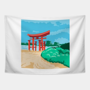 Torii Japanese Gate WPA Tapestry