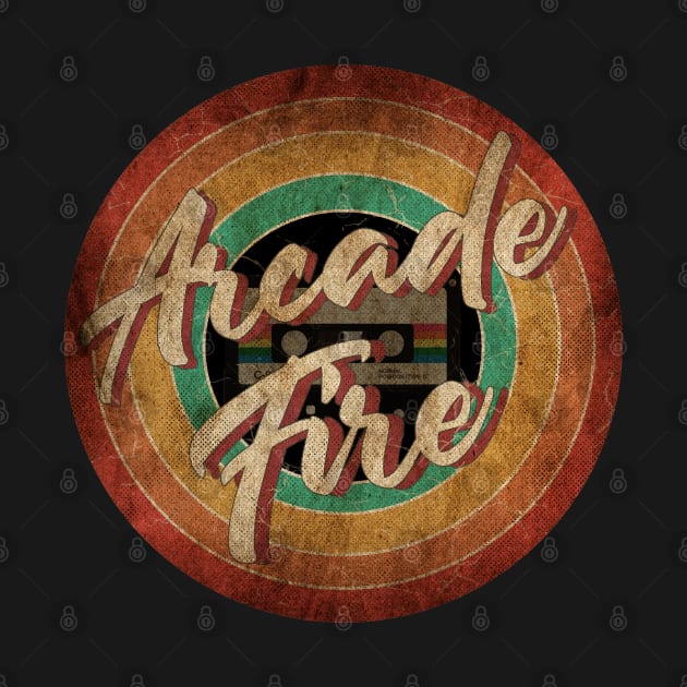 Arcade Fire Vintage Circle Art by antongg