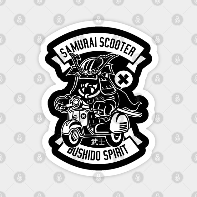 Samurai Scooter Magnet by Robiart