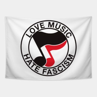 love music haste fascis antifa Tapestry