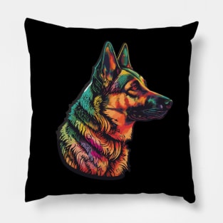 German Shepherd Dog Art Pillow