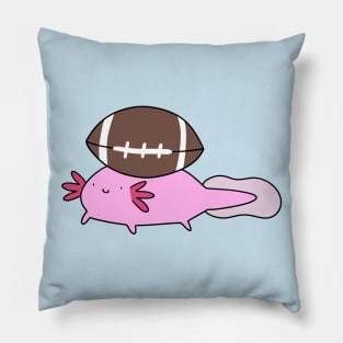 Axolotl and Football Pillow