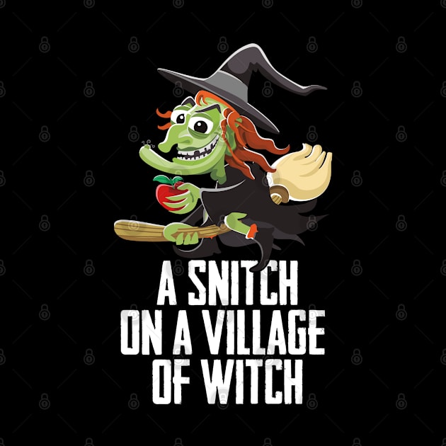 A Snitch On A Village Of A Witch Witchcraft Witches Broom by sBag-Designs