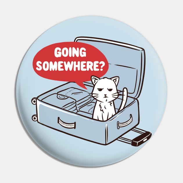 Travel Bag Cat Cute Funny Gift Pin by eduely