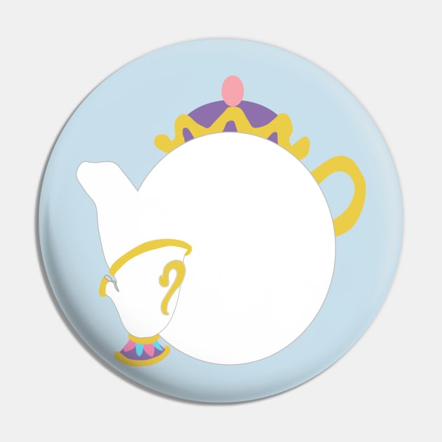 Mrs. Potts and Chip Pin by kcbarton