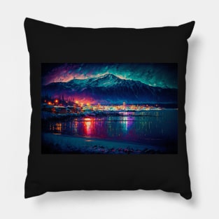 The Lights of Anchorage, Alaska - Part II Pillow