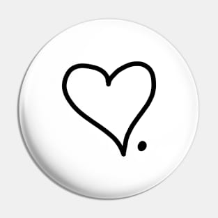 BJYX Love Dot Heart Pin