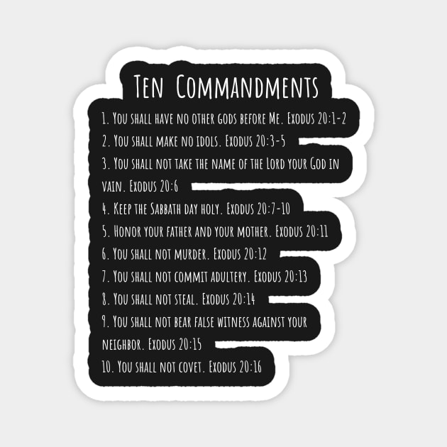 The Ten Commandments Magnet by DRBW