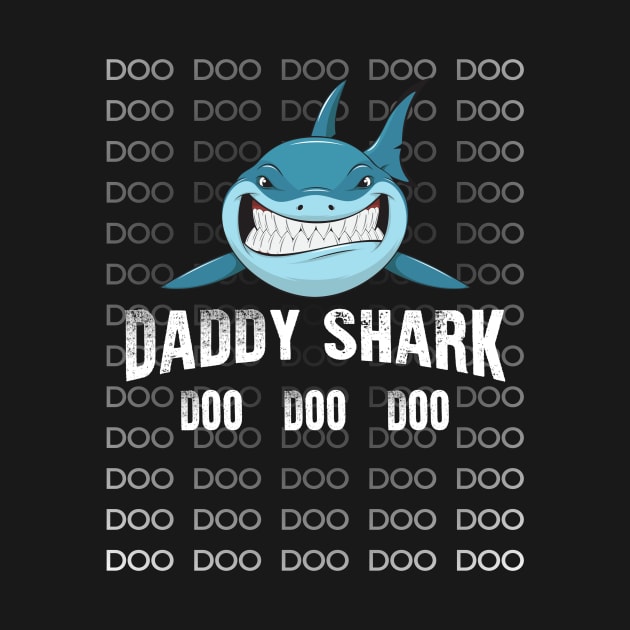 Daddy Shark Shirt Doo Doo Matching Family Shark T-Shirt by Adamita