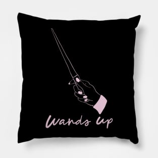 Wands Up! with Movements pink Pillow