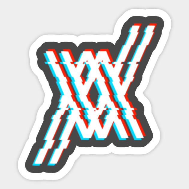 Darling In The Franxx Glitch White Logo Darling In The Franxx Sticker Teepublic Uk