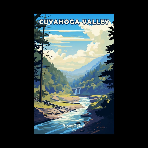 Cuyahoga Valley National Park Travel Poster by GreenMary Design