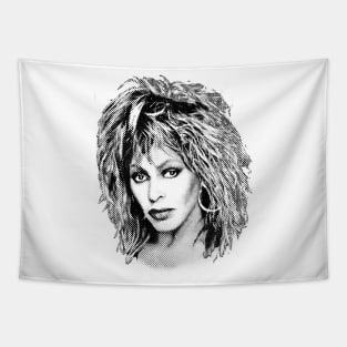 Tina Turner Halftone Tapestry