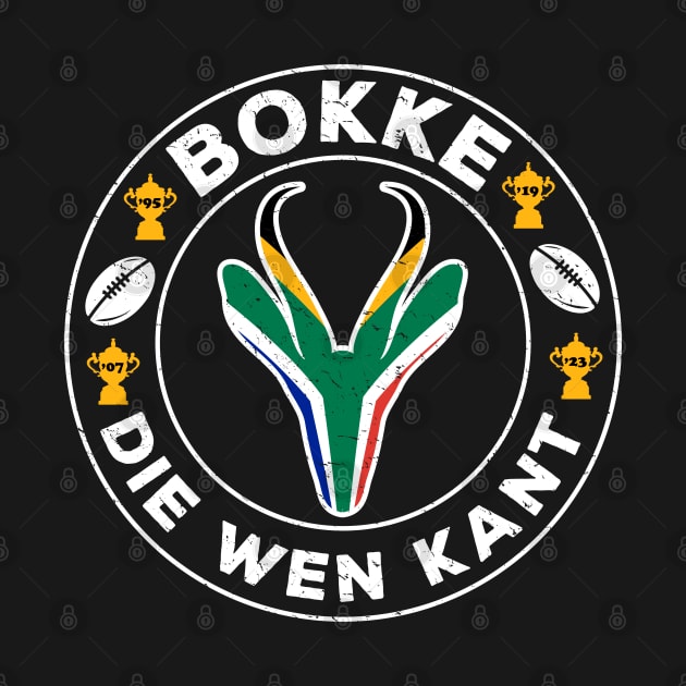 South Africa Die Wen Kant Funny Vintage T-Shirt | Springbok Head & Flag 2023 2019 2007 1995 | Nou Gaan Ons Braai | Lekker by BraaiNinja